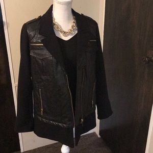 Forever 21 black faux leather jacket - Small